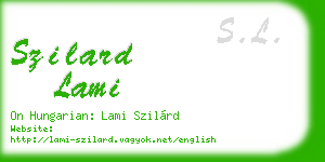 szilard lami business card